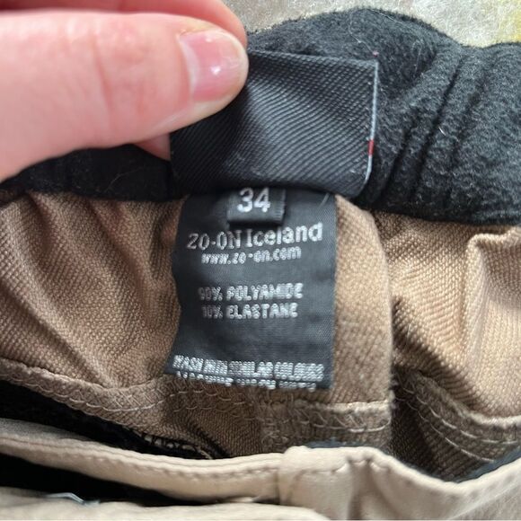 ZO ON Iceland Beige Softshell Performance Athletic Travel Pants - Picture 4 of 10